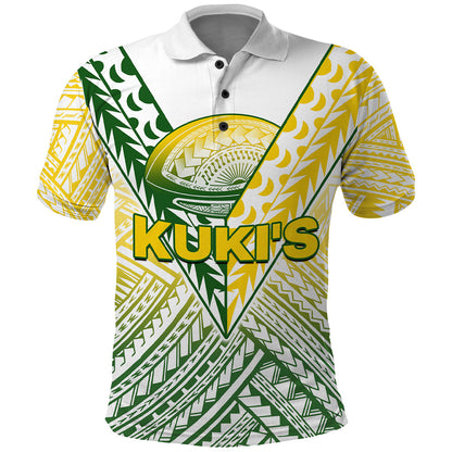 The Kuki's Cook Islands Rugby Polo Shirt Be Unique Vibe White