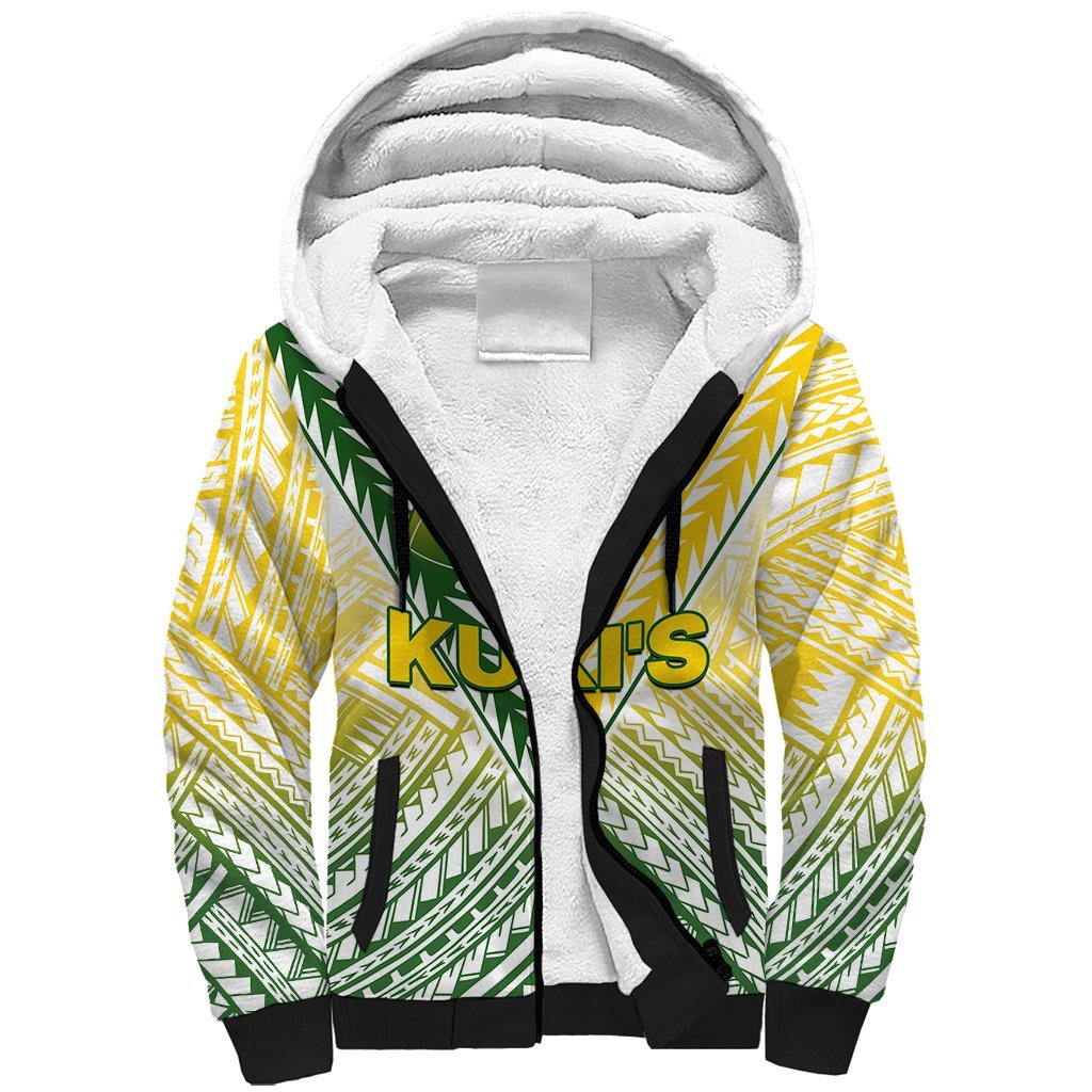 The Kuki's Cook Islands Rugby Sherpa Hoodie Be Unique Vibe White
