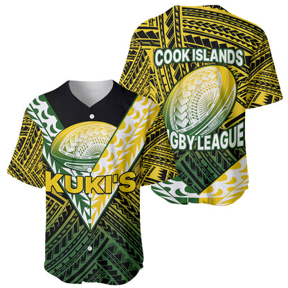 The Kuki's Cook Islands Rugby Baseball Jersey Be Unique Vibe Black