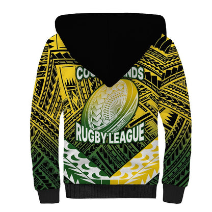 The Kuki's Cook Islands Rugby Sherpa Hoodie Be Unique Vibe Black