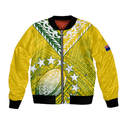 The Kuki's Cook Islands Rugby Bomber Jacket Be Unique Vibe Yellow