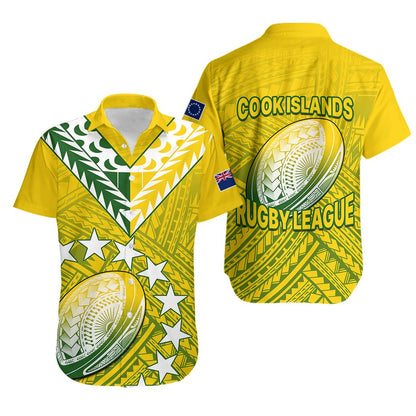 The Kuki's Cook Islands Rugby Hawaiian Shirt Be Unique Vibe Yellow