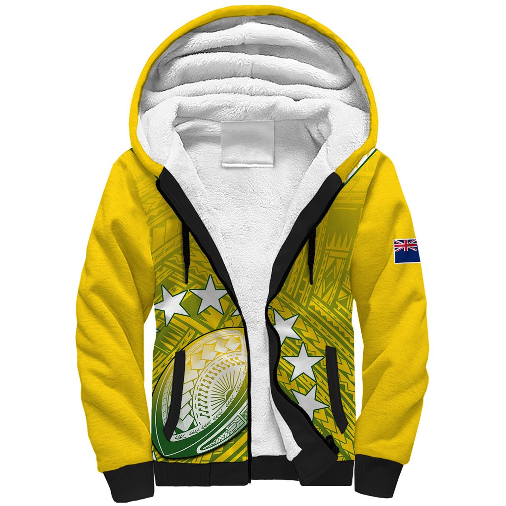 The Kuki's Cook Islands Rugby Sherpa Hoodie Be Unique Vibe Yellow