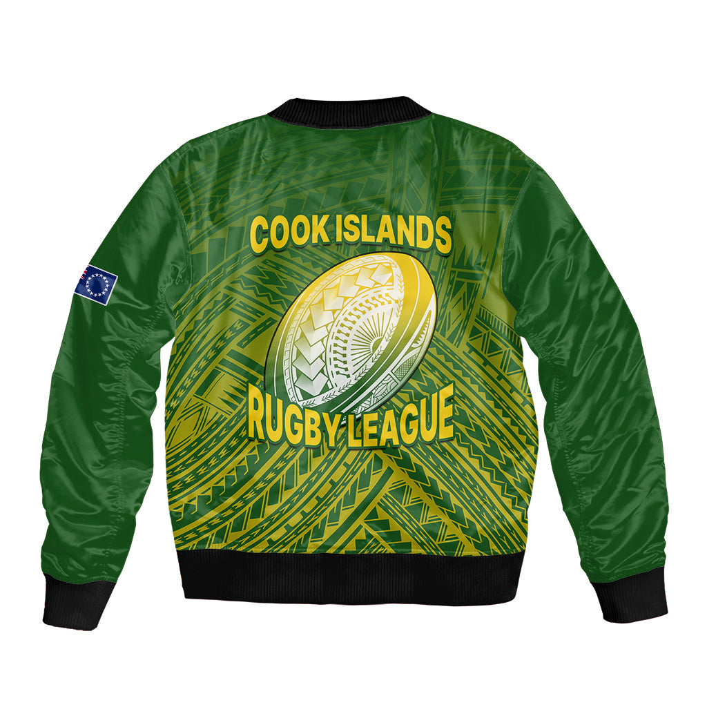 The Kuki's Cook Islands Rugby Bomber Jacket Be Unique Vibe Green