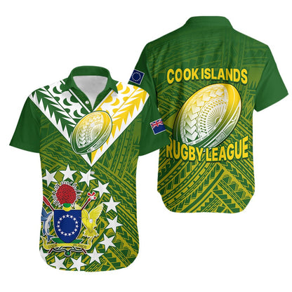 The Kuki's Cook Islands Rugby Hawaiian Shirt Be Unique Vibe Green