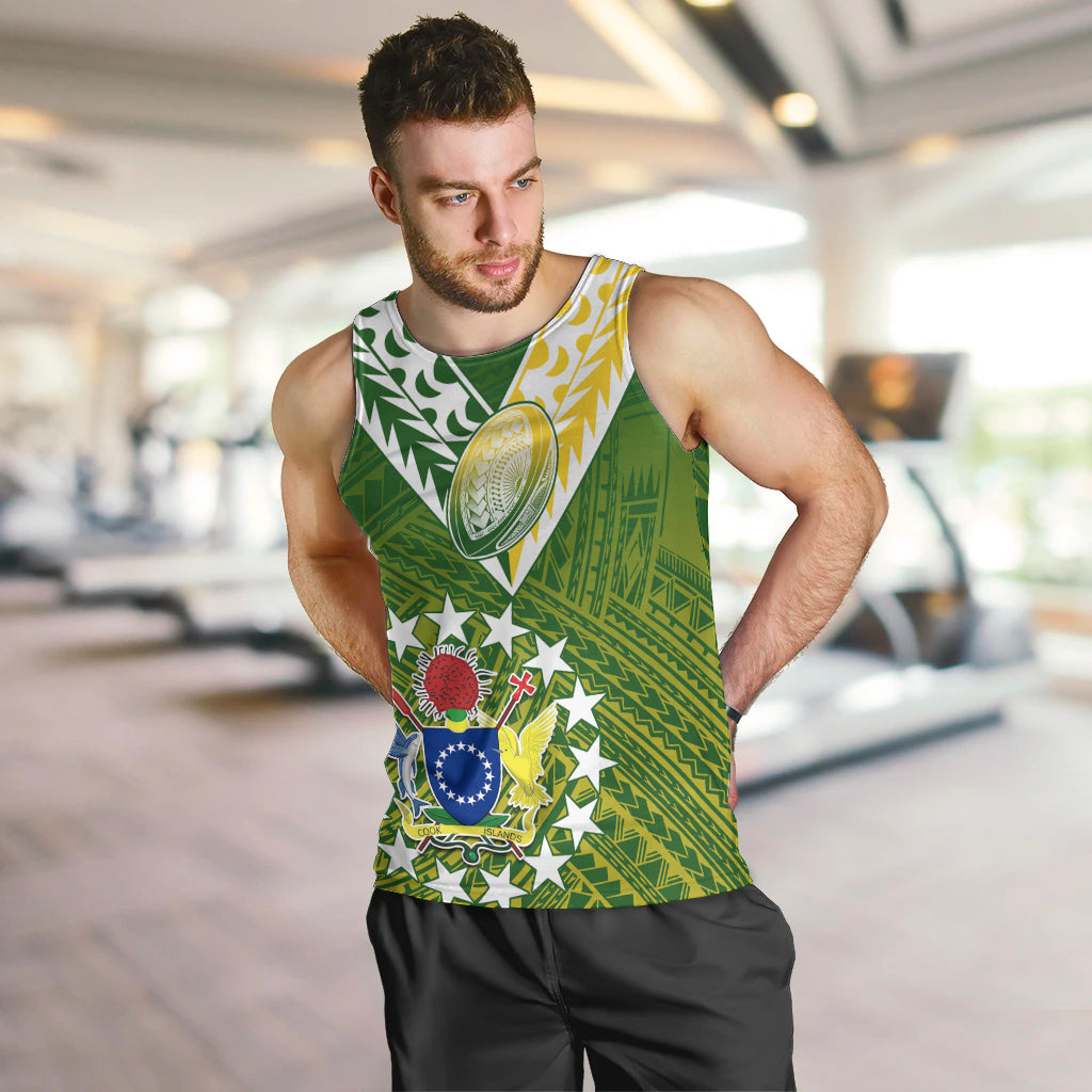The Kuki's Cook Islands Rugby Men Tank Top Be Unique Vibe Green