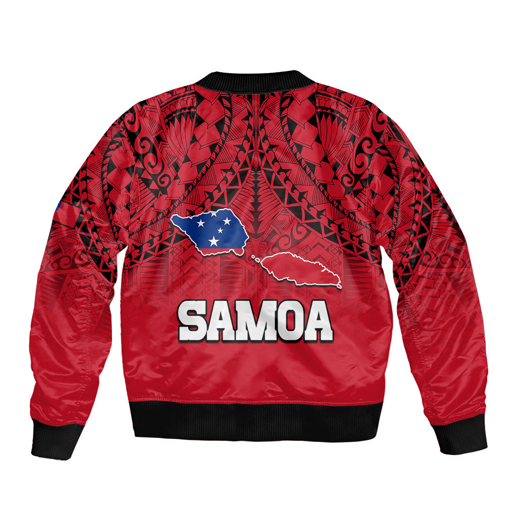 Polynesian Independent State of Samoa Red Bomber Jacket