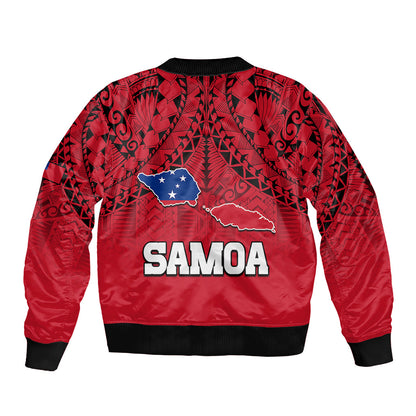 Polynesian Independent State of Samoa Red Bomber Jacket