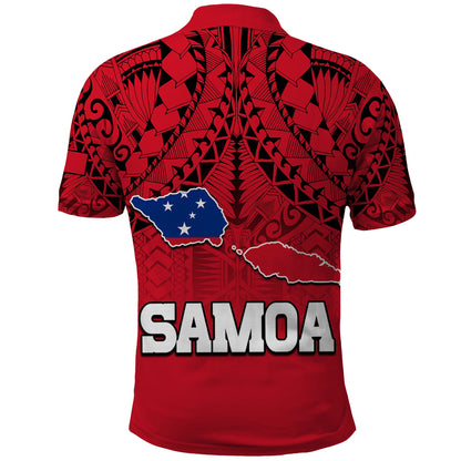 Polynesian Independent State of Samoa Red Polo Shirt