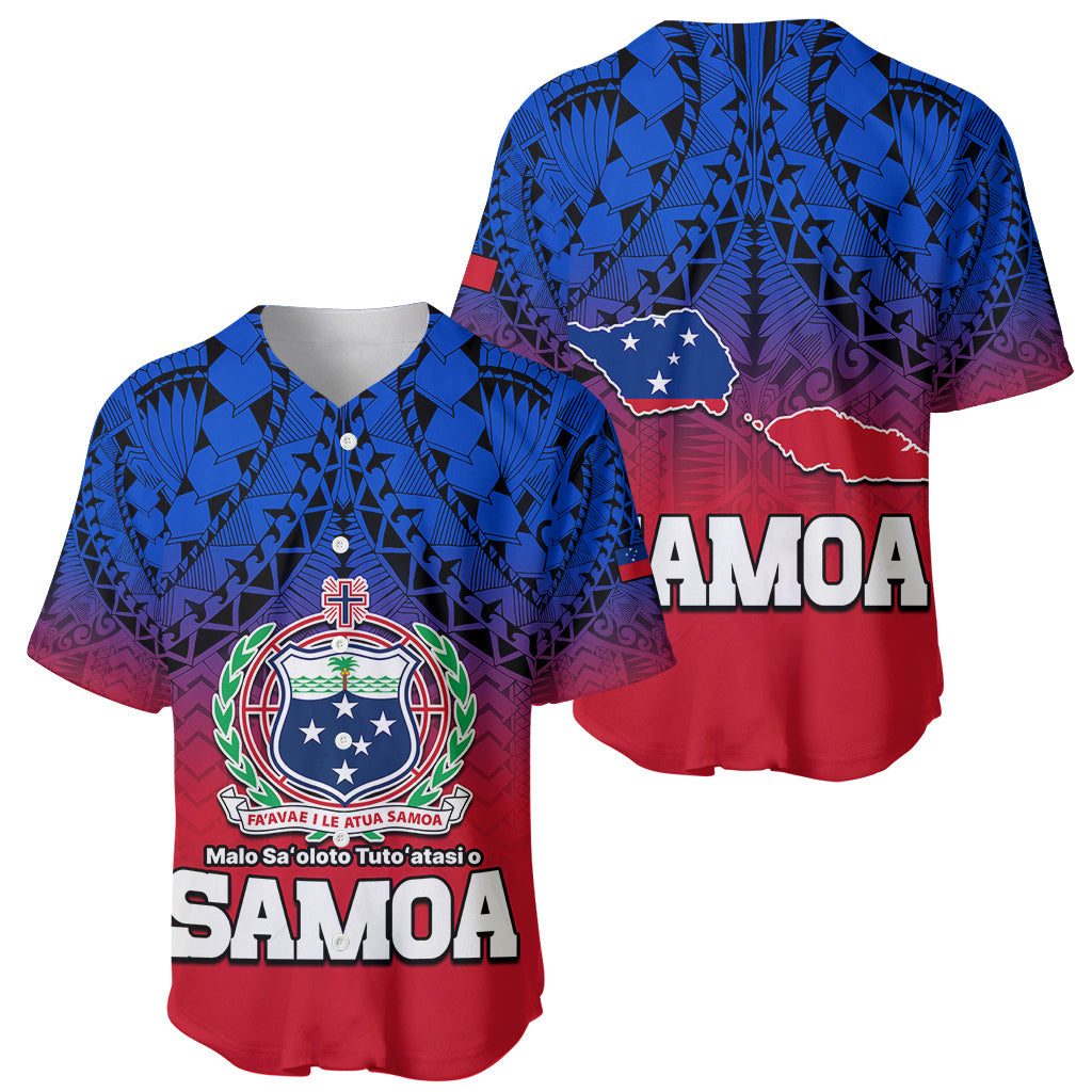 Polynesian Independent State of Samoa Gradient Baseball Jersey