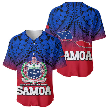 Polynesian Independent State of Samoa Gradient Baseball Jersey