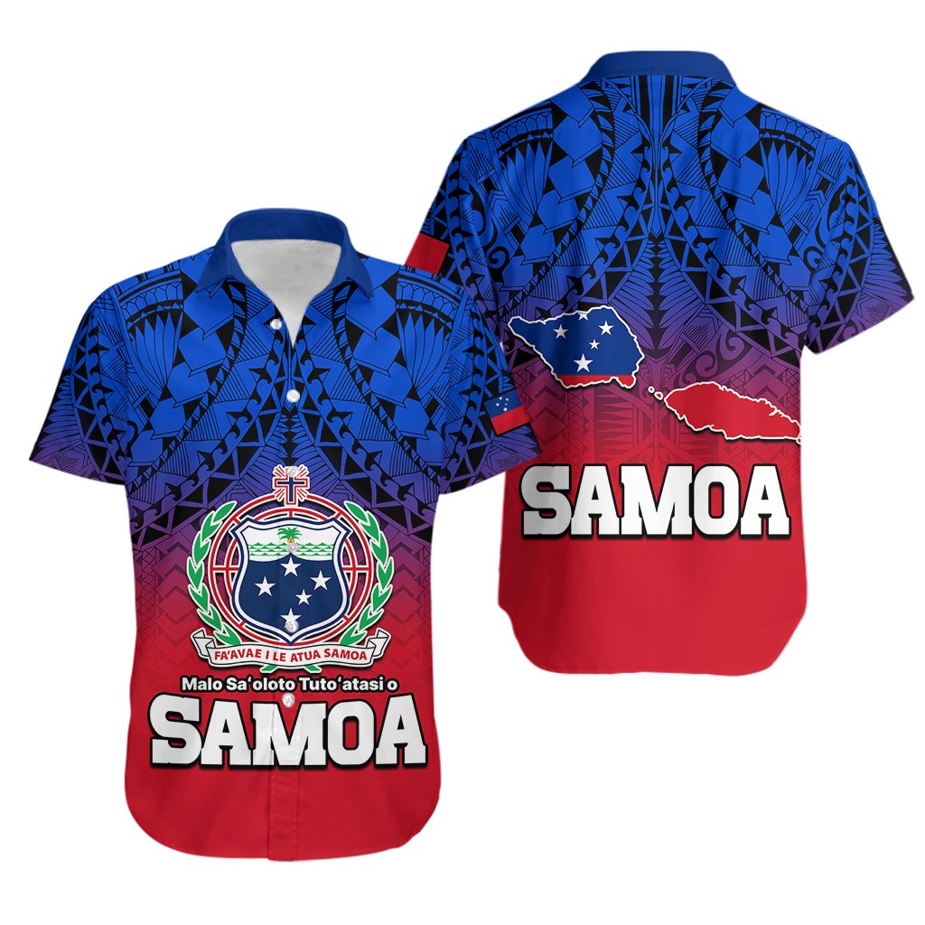 Polynesian Independent State of Samoa Gradient Hawaiian Shirt