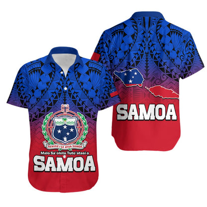 Polynesian Independent State of Samoa Gradient Hawaiian Shirt