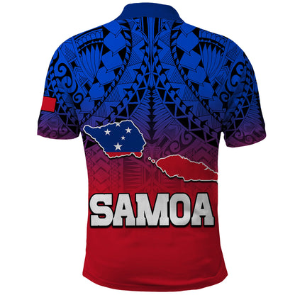 Polynesian Independent State of Samoa Gradient Polo Shirt