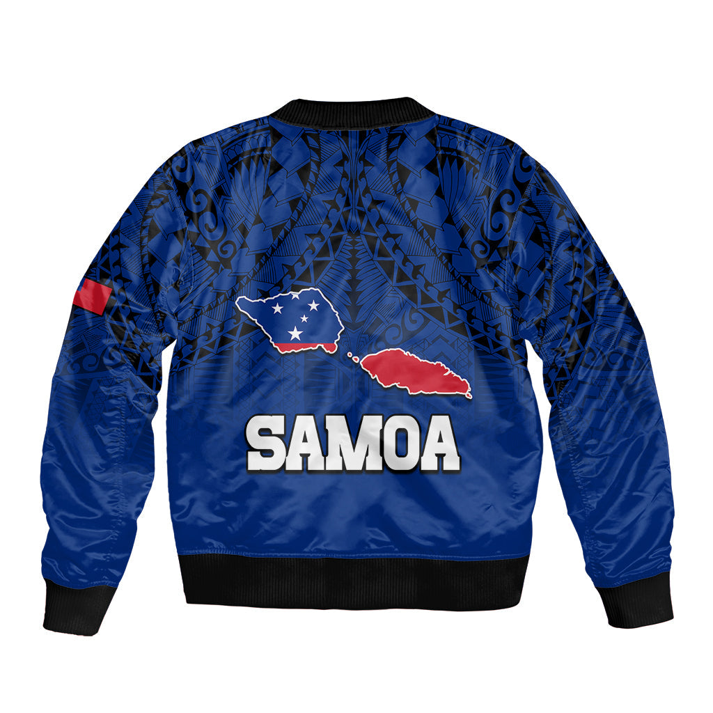 Polynesian Independent State of Samoa Blue Bomber Jacket