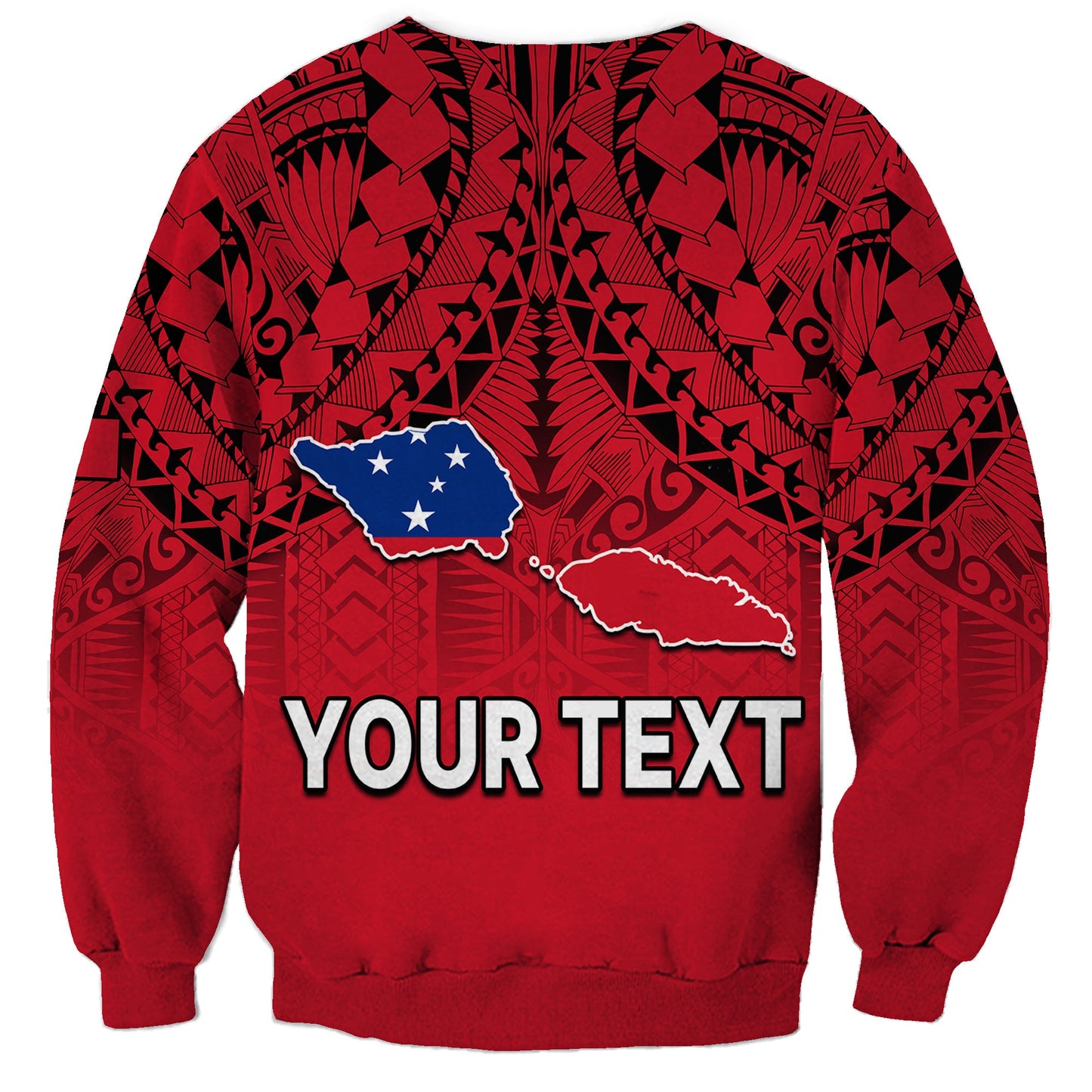 Custom Personalised Polynesian Independent State of Samoa Red Sweatshirt
