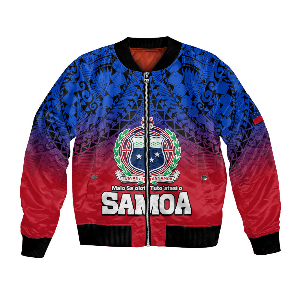(Custom Personalised) Polynesian Independent State of Samoa Gradient Bomber Jacket