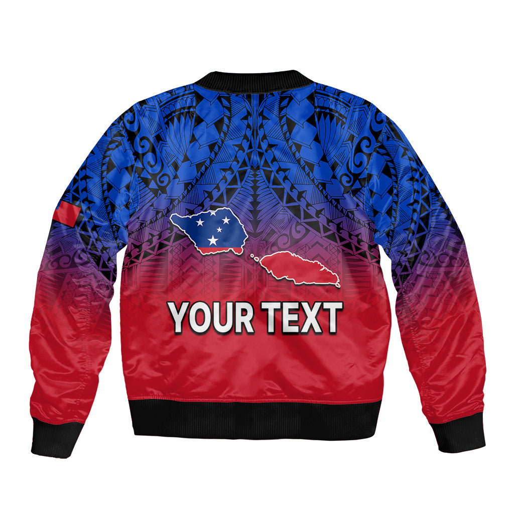 (Custom Personalised) Polynesian Independent State of Samoa Gradient Bomber Jacket