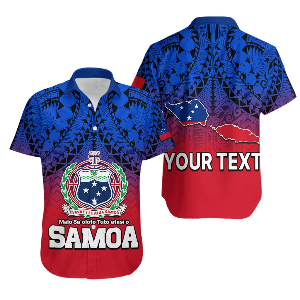 Custom Personalised Polynesian Independent State of Samoa Gradient Hawaiian Shirt