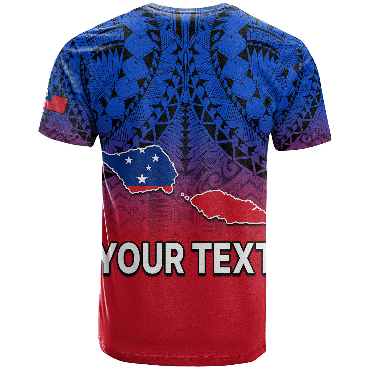 Custom Personalised Polynesian Independent State Of Samoa Gradient T Shirt