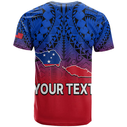 Custom Personalised Polynesian Independent State Of Samoa Gradient T Shirt