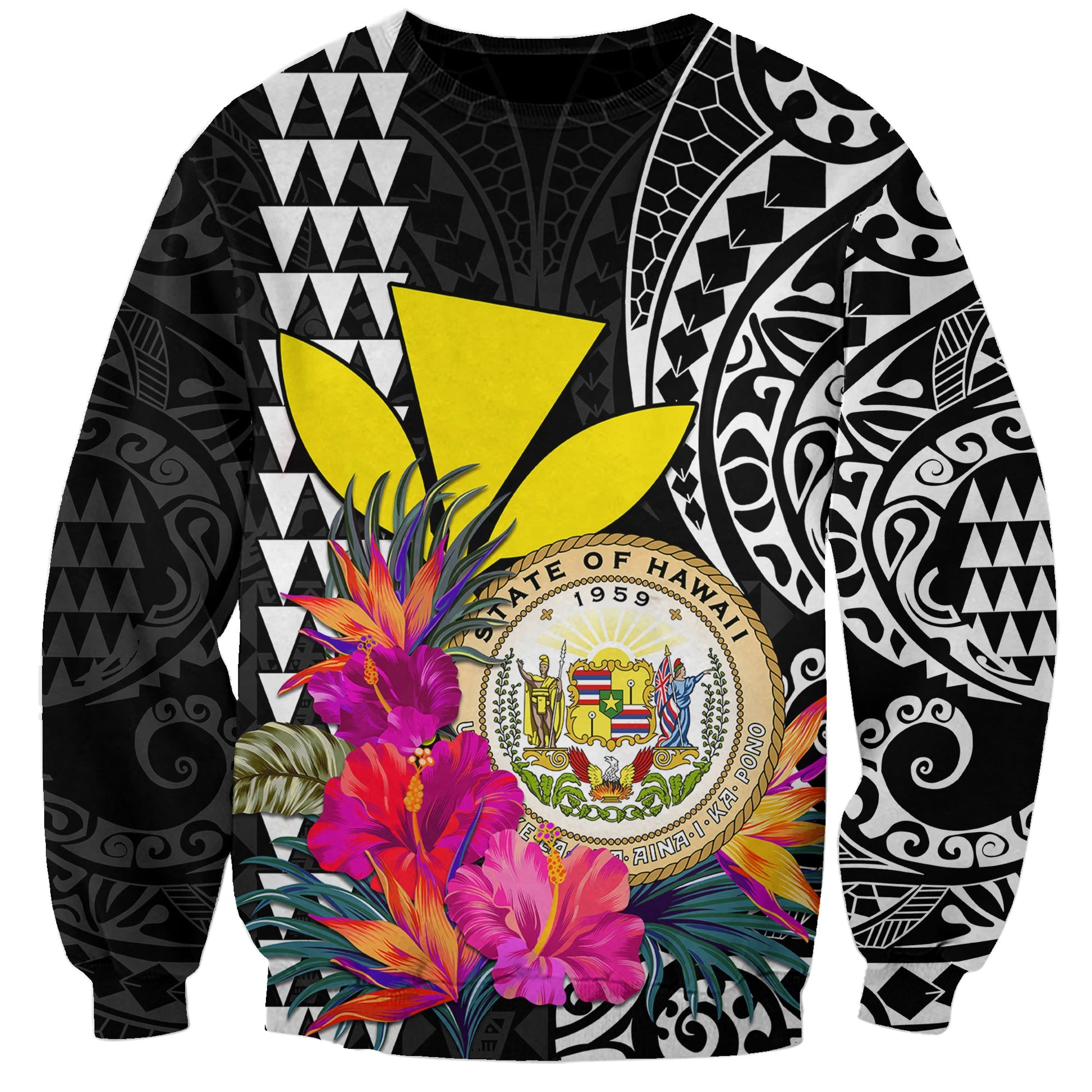 Kakau Tribal Hawaiian Kanaka Maoli Sweatshirt