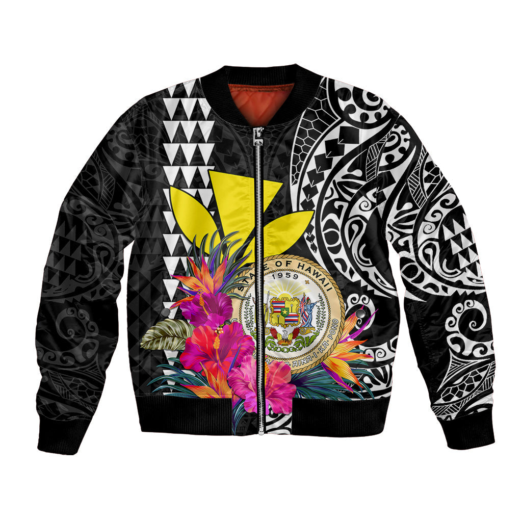 Kakau Tribal Hawaiian Kanaka Maoli Bomber Jacket