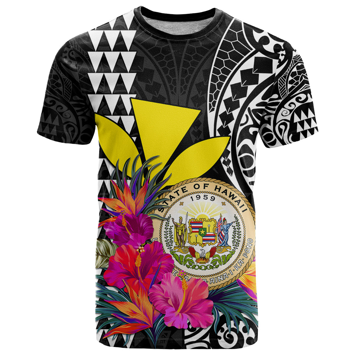 Kakau Tribal Hawaiian Kanaka Maoli T Shirt