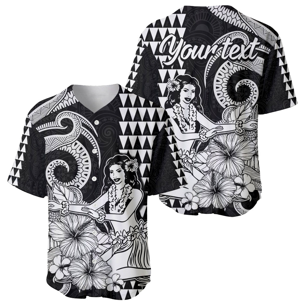 (Custom Personalised) Aloha Hula Girl Hawaiian Tribal and Simple Kakau Baseball Jersey