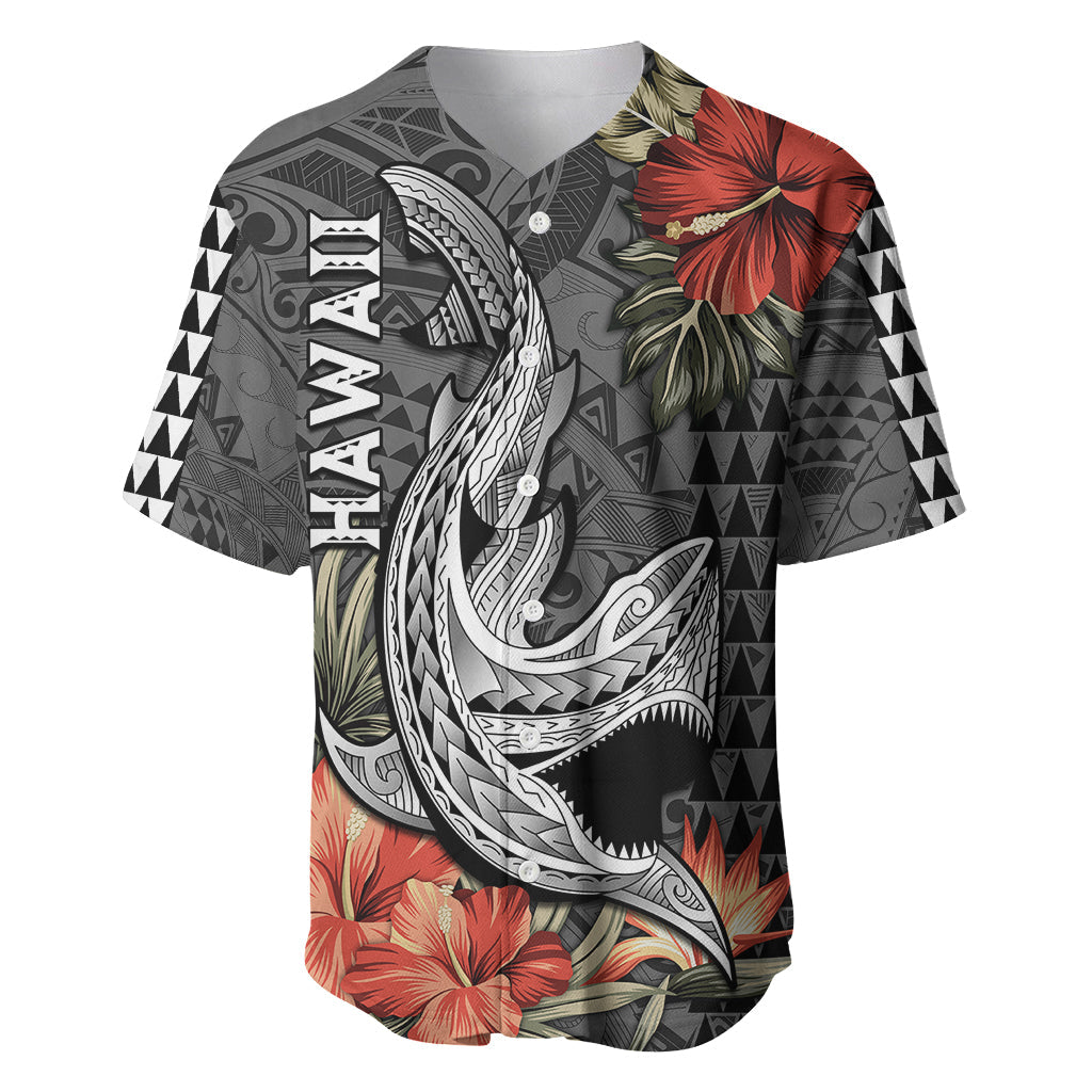 Hawaii Shark Tattoo Baseball Jersey Polynesian Vintage Vibes