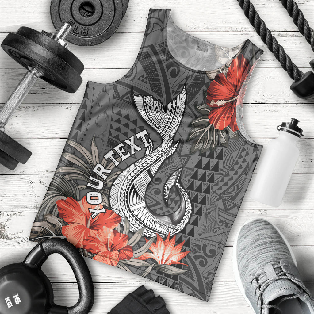 Personalised Hawaii Fish Hook Men Tank Top Polynesian Vintage Vibes