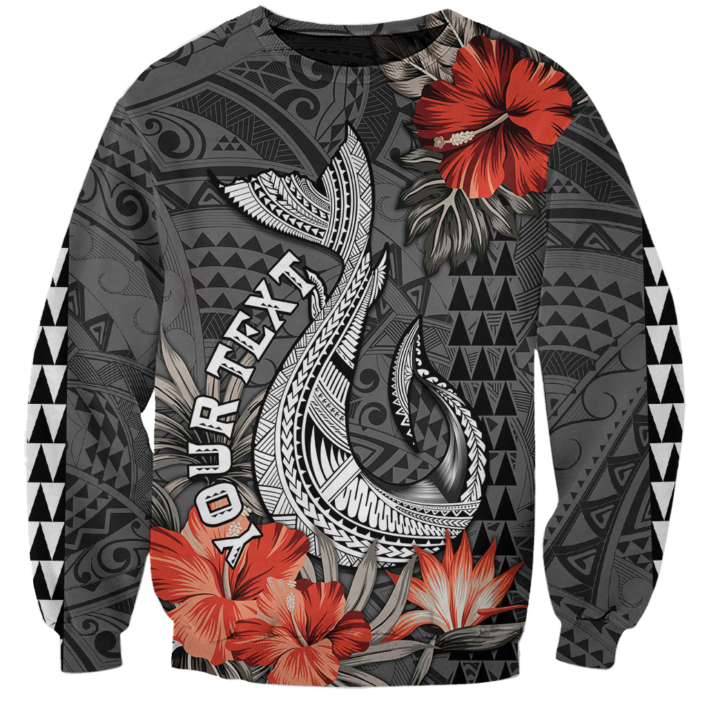 Personalised Hawaii Fish Hook Sweatshirt Polynesian Vintage Vibes