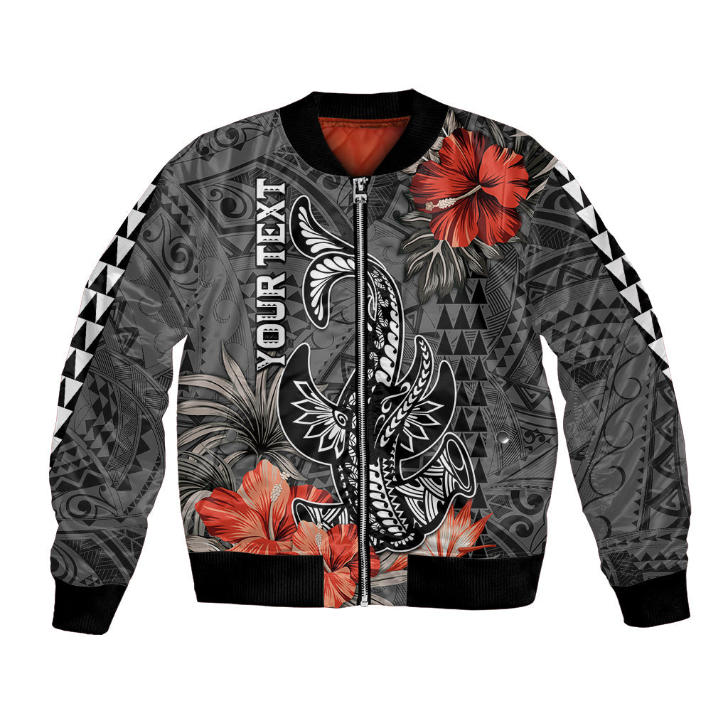 Personalised Hawaii Hammerhead Shark Bomber Jacket Polynesian Vintage Vibes