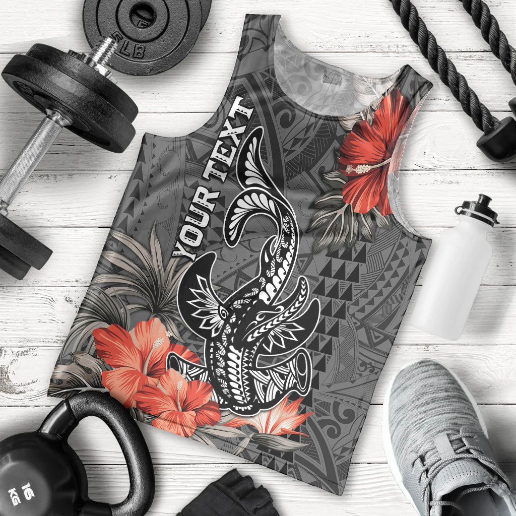 Personalised Hawaii Hammerhead Shark Men Tank Top Polynesian Vintage Vibes