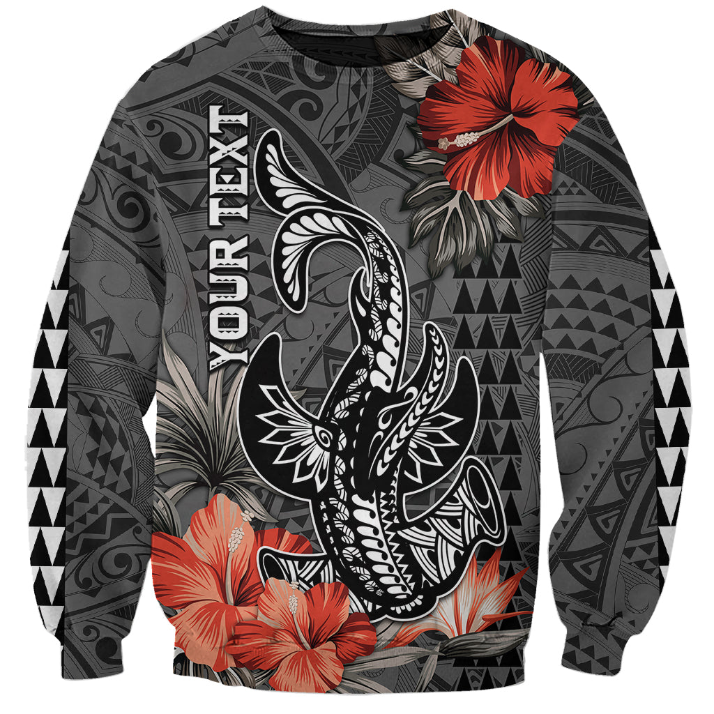 Personalised Hawaii Hammerhead Shark Sweatshirt Polynesian Vintage Vibes