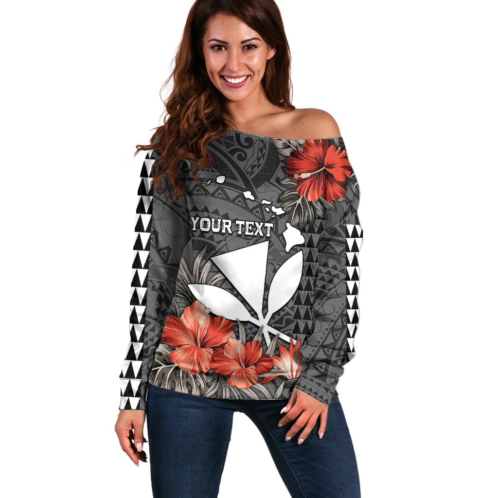 Personalised Hawaii Kanaka Maoli Off Shoulder Sweater Polynesian Vintage Vibes