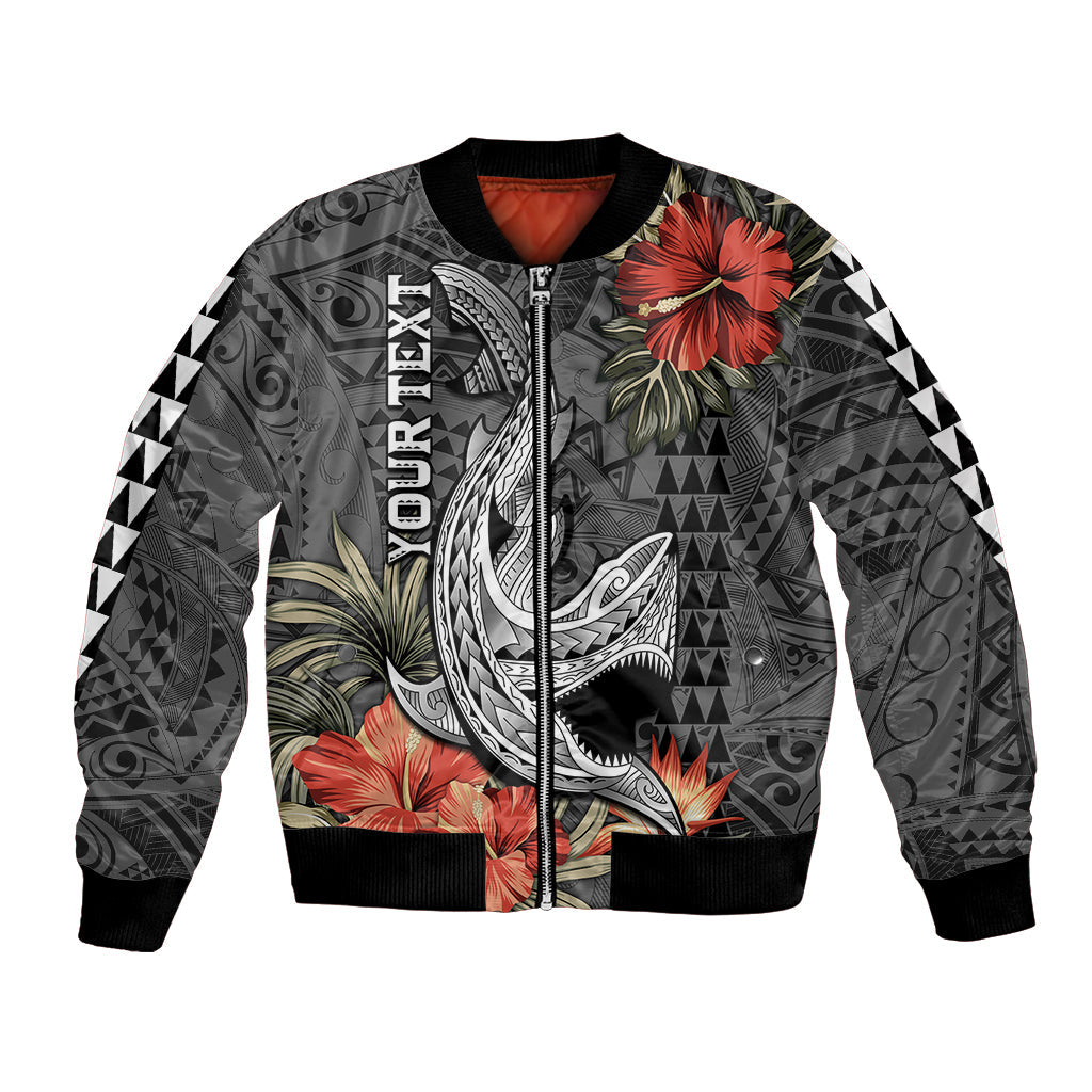 Personalised Hawaii Shark Tattoo Bomber Jacket Polynesian Vintage Vibes