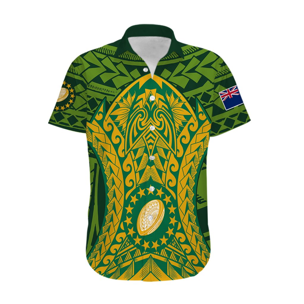 Personalised Cook Islands Rugby Hawaiian Shirt Kukis Athletic Style