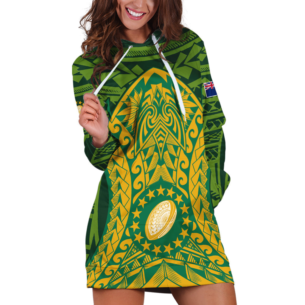 Cook Islands Rugby Hoodie Dress Kukis Athletic Style