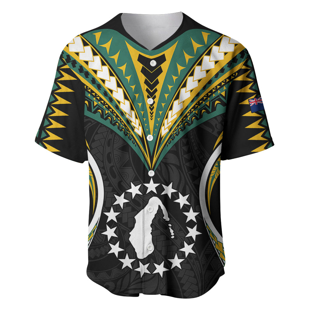 Polynesian Aitutaki Island Baseball Jersey Cook Islands Tribal Wave Style