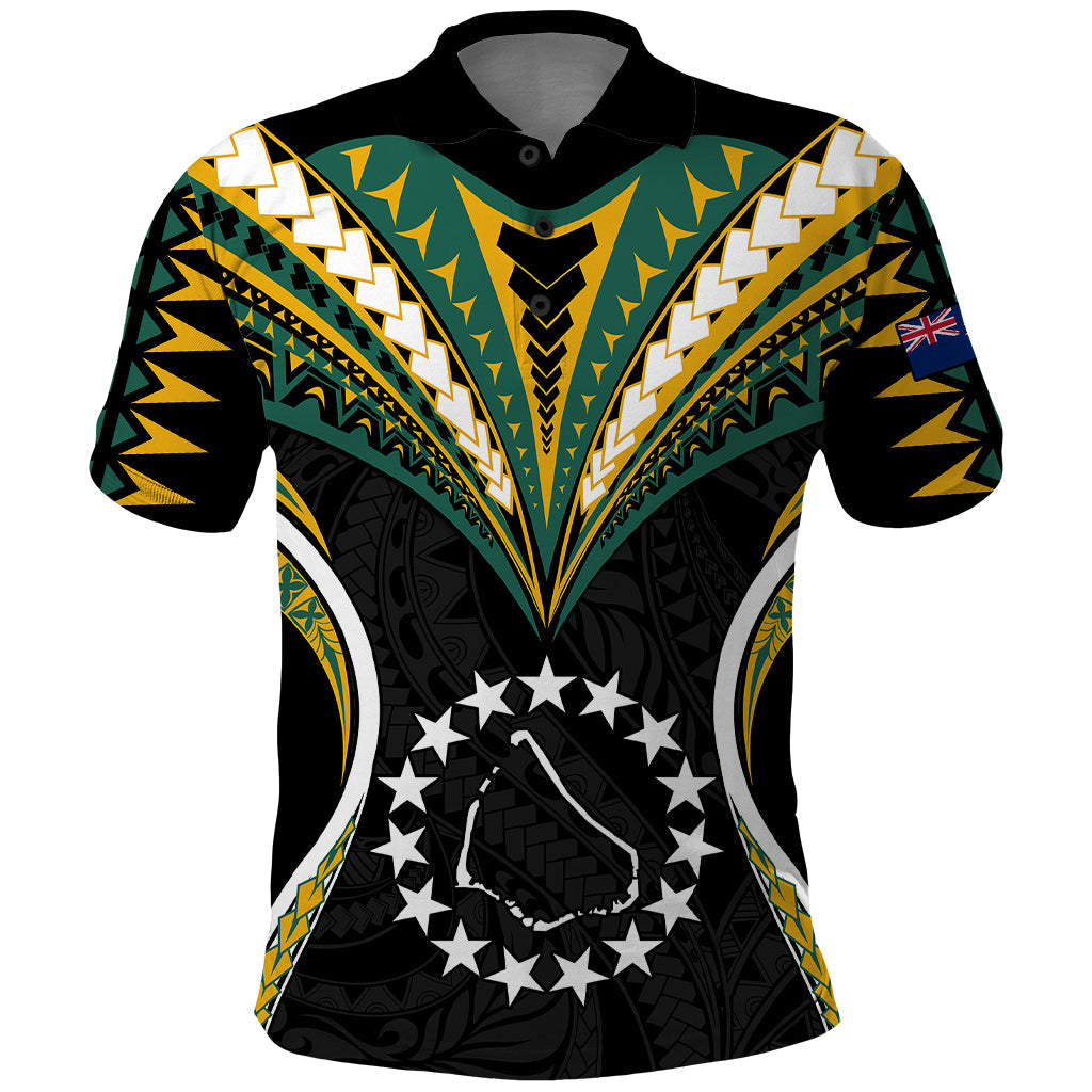 Personalised Polynesian Manihiki Island Polo Shirt Cook Islands Tribal Wave Style