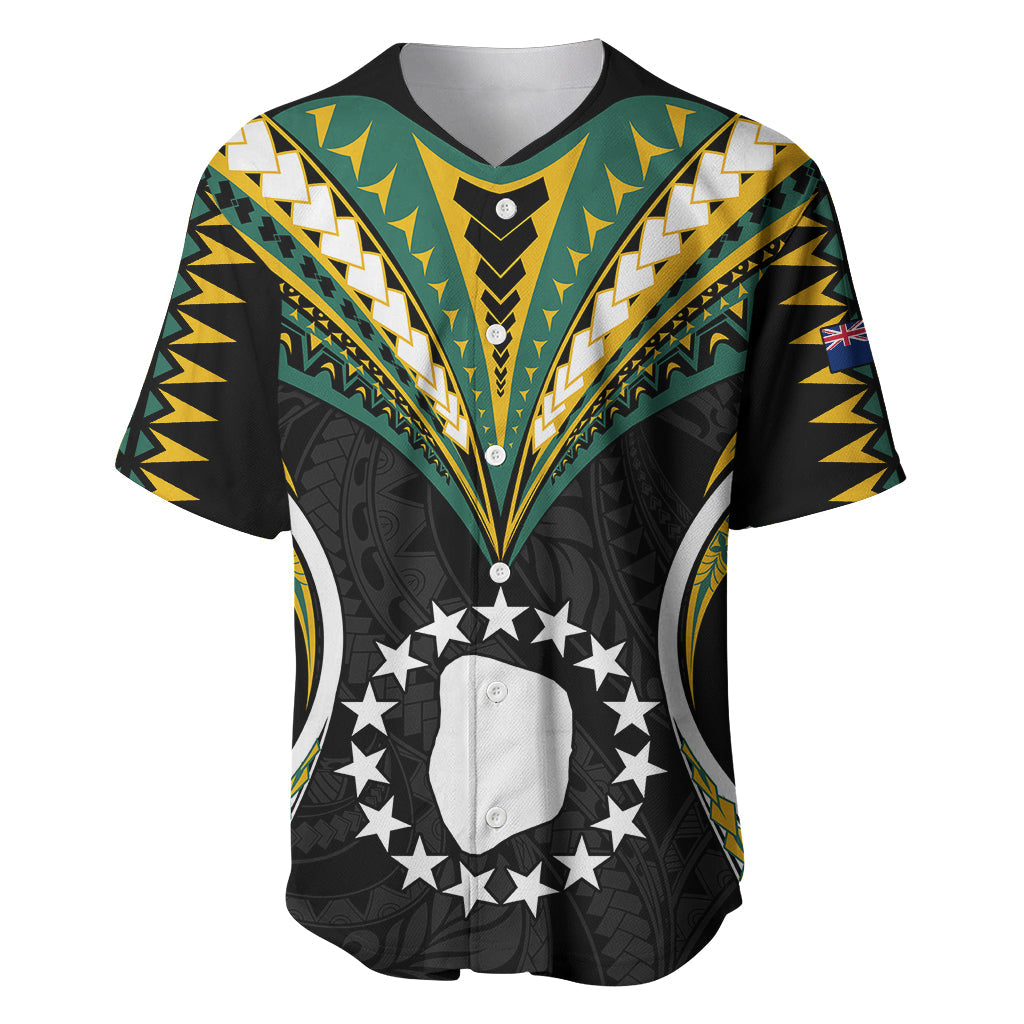 Polynesian Mitiaro Island Baseball Jersey Cook Islands Tribal Wave Style