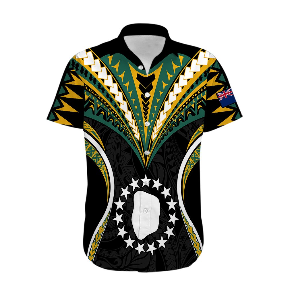Polynesian Mitiaro Island Hawaiian Shirt Cook Islands Tribal Wave Style