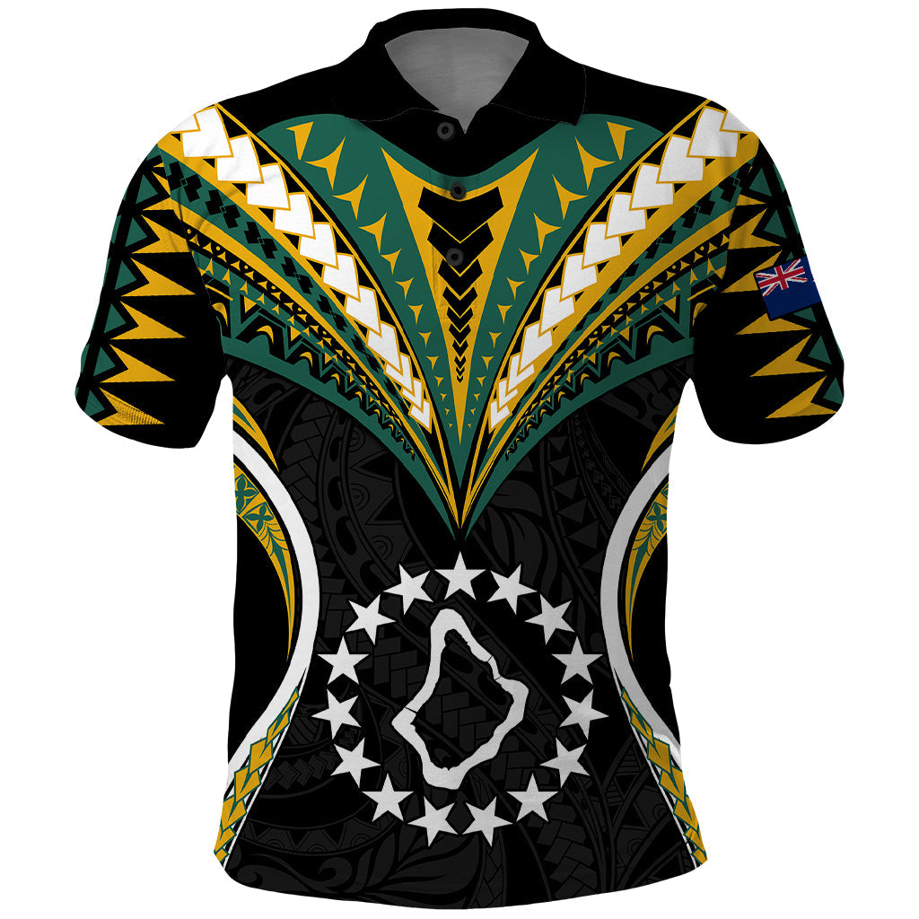 Polynesian Palmerston Island Polo Shirt Cook Islands Tribal Wave Style