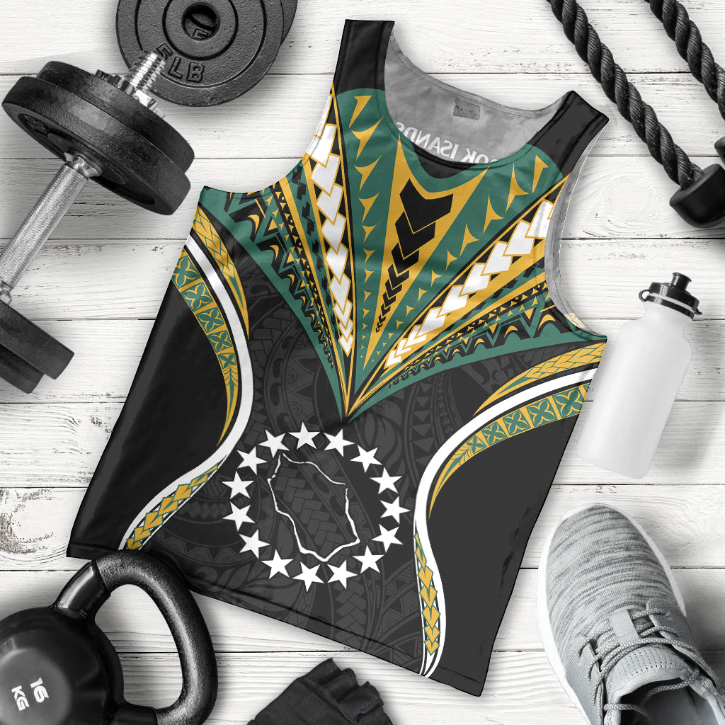 Polynesian Pride Penrhyn Island Men Tank Top Cook Islands Tribal Wave Style
