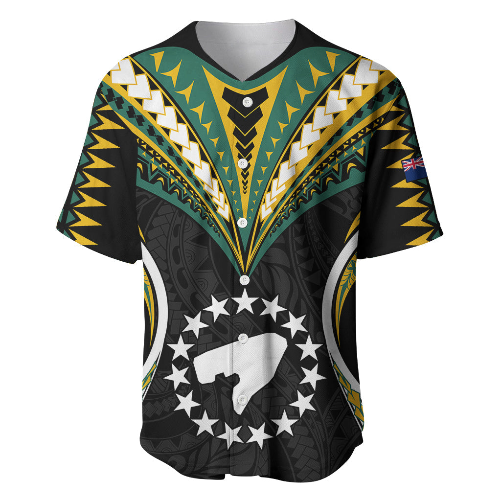 Polynesian Pukapuka Island Baseball Jersey Cook Islands Tribal Wave Style