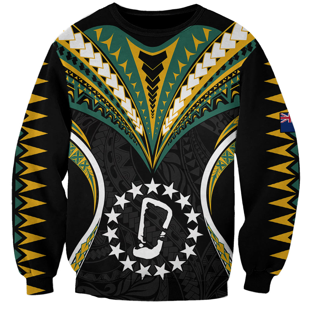 Polynesian Rakahanga Island Sweatshirt Cook Islands Tribal Wave Style