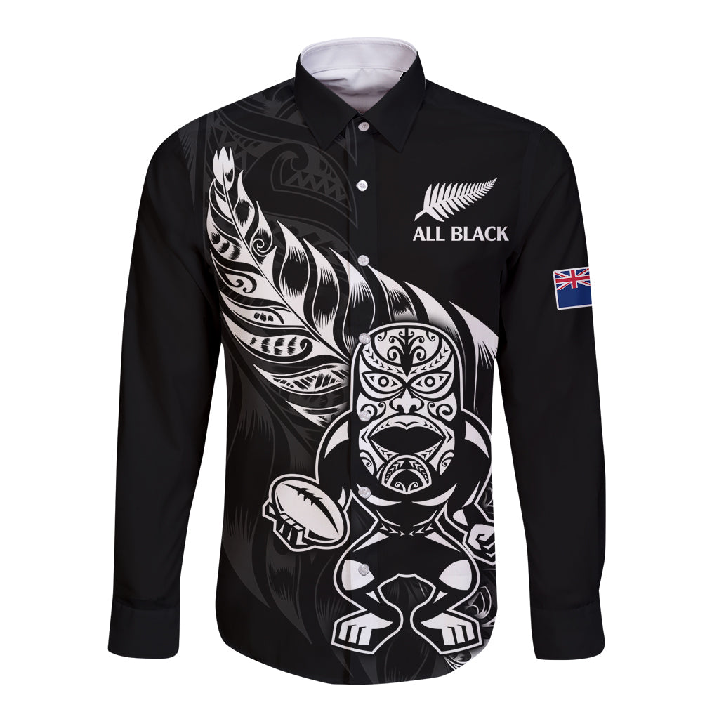 New Zealand All Black Rugby Long Sleeve Button Shirt
