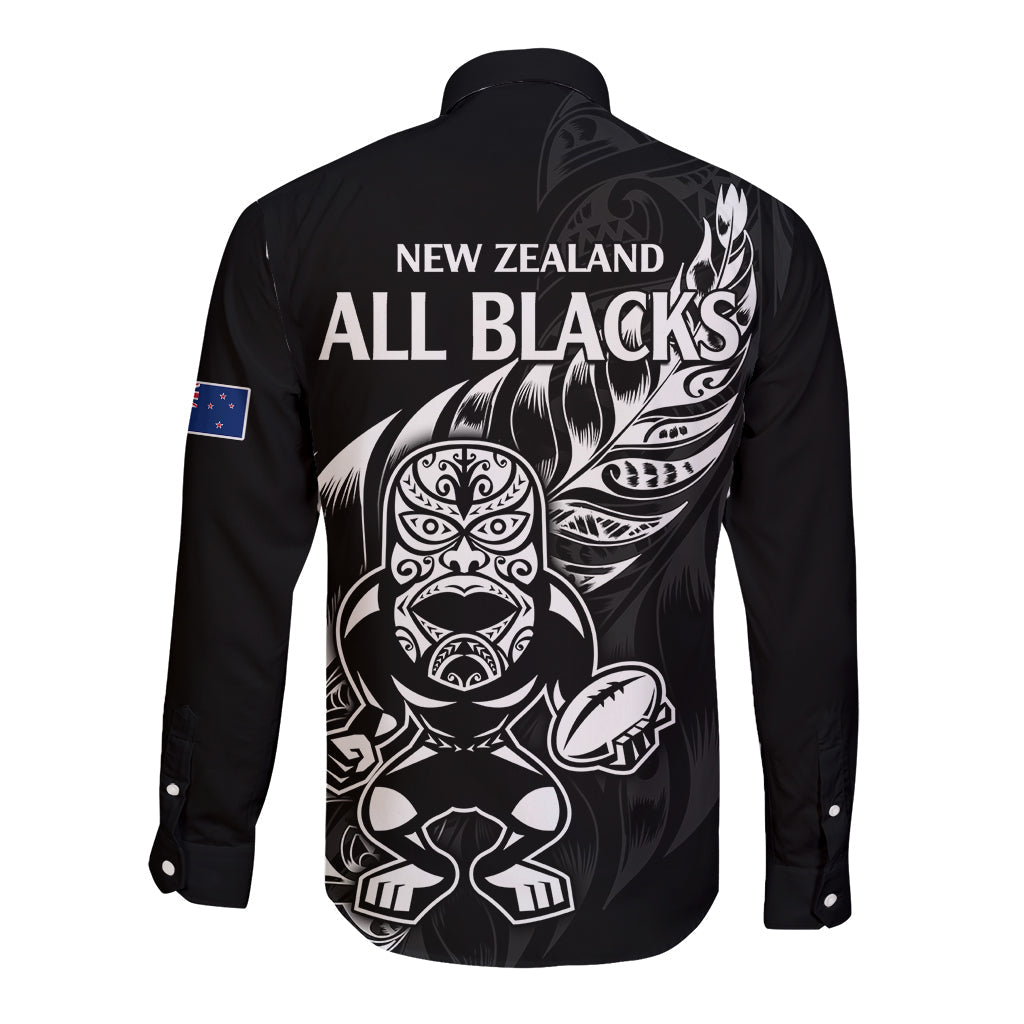 New Zealand All Black Rugby Long Sleeve Button Shirt