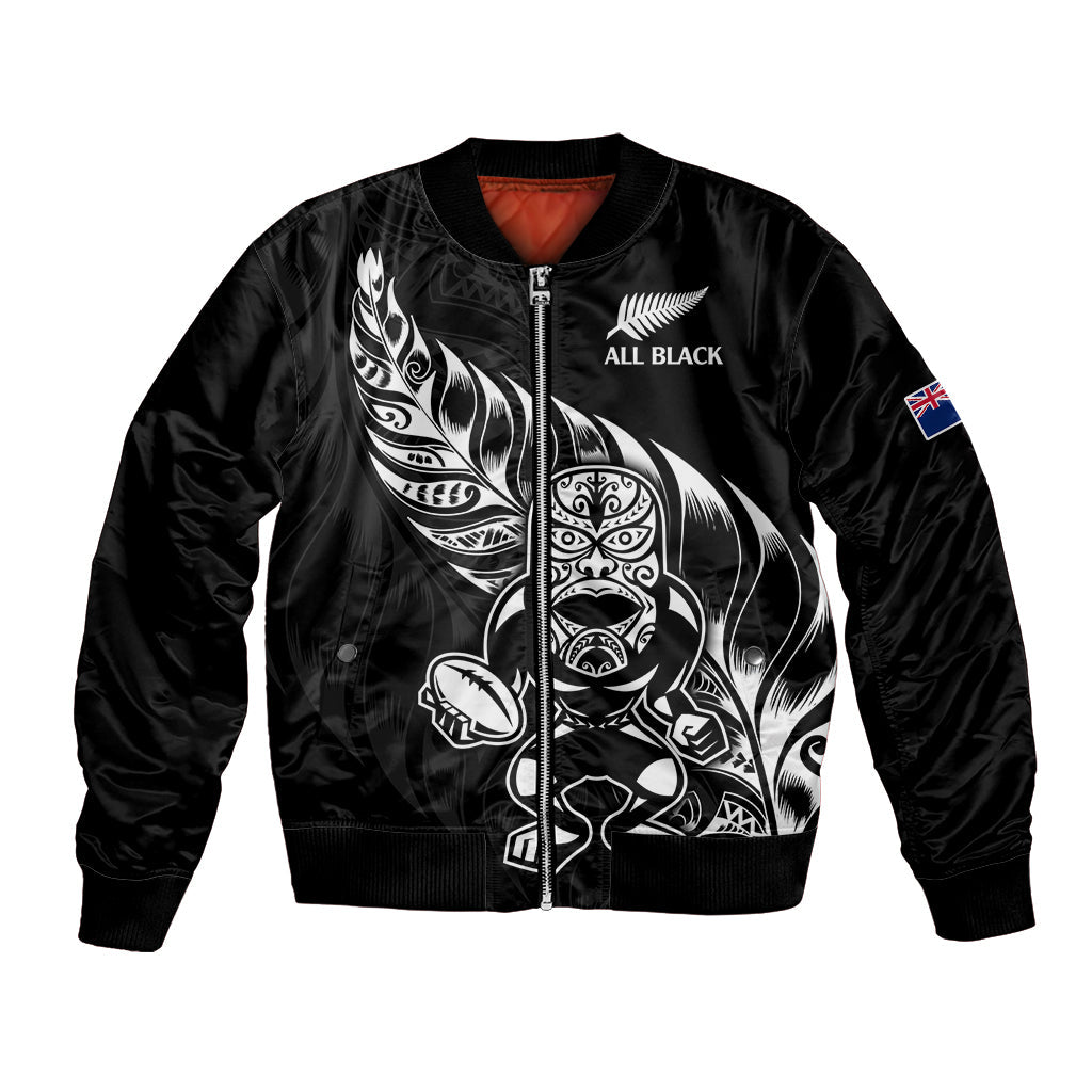 (Custom Text And Number) New Zealand All Black Rugby Bomber Jacket